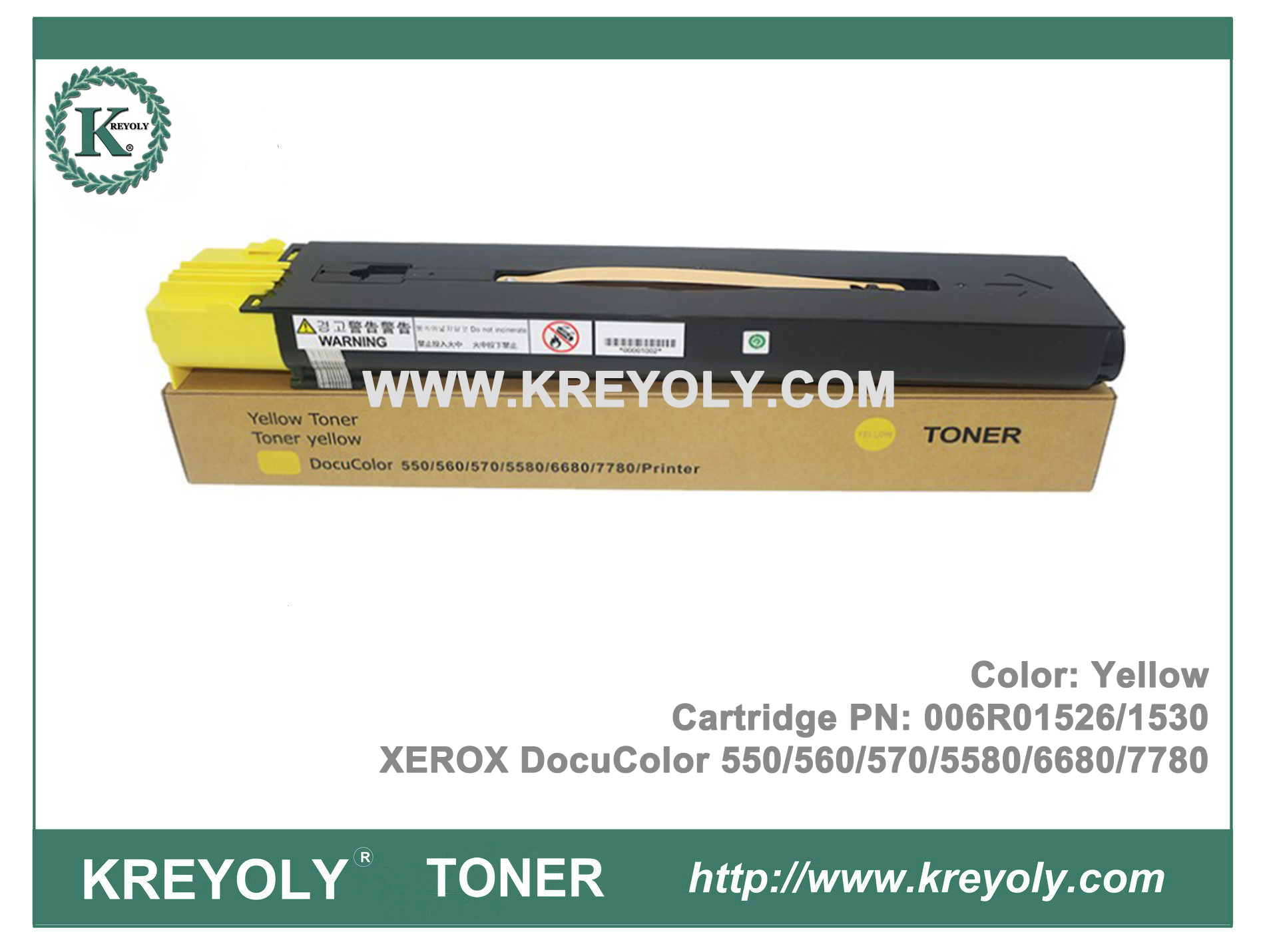 Cartouche de toner Xerox DocuColor 550 560 570 5580 6680 7780 Imprimante 006R01525 006R01528 006R01527 006R01526