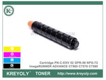 Nouvelle cartouche de toner Canon C-EXV52 GPR56 NPG72 pour imageRUNNER ADVANCE C7565 C7570 C7580