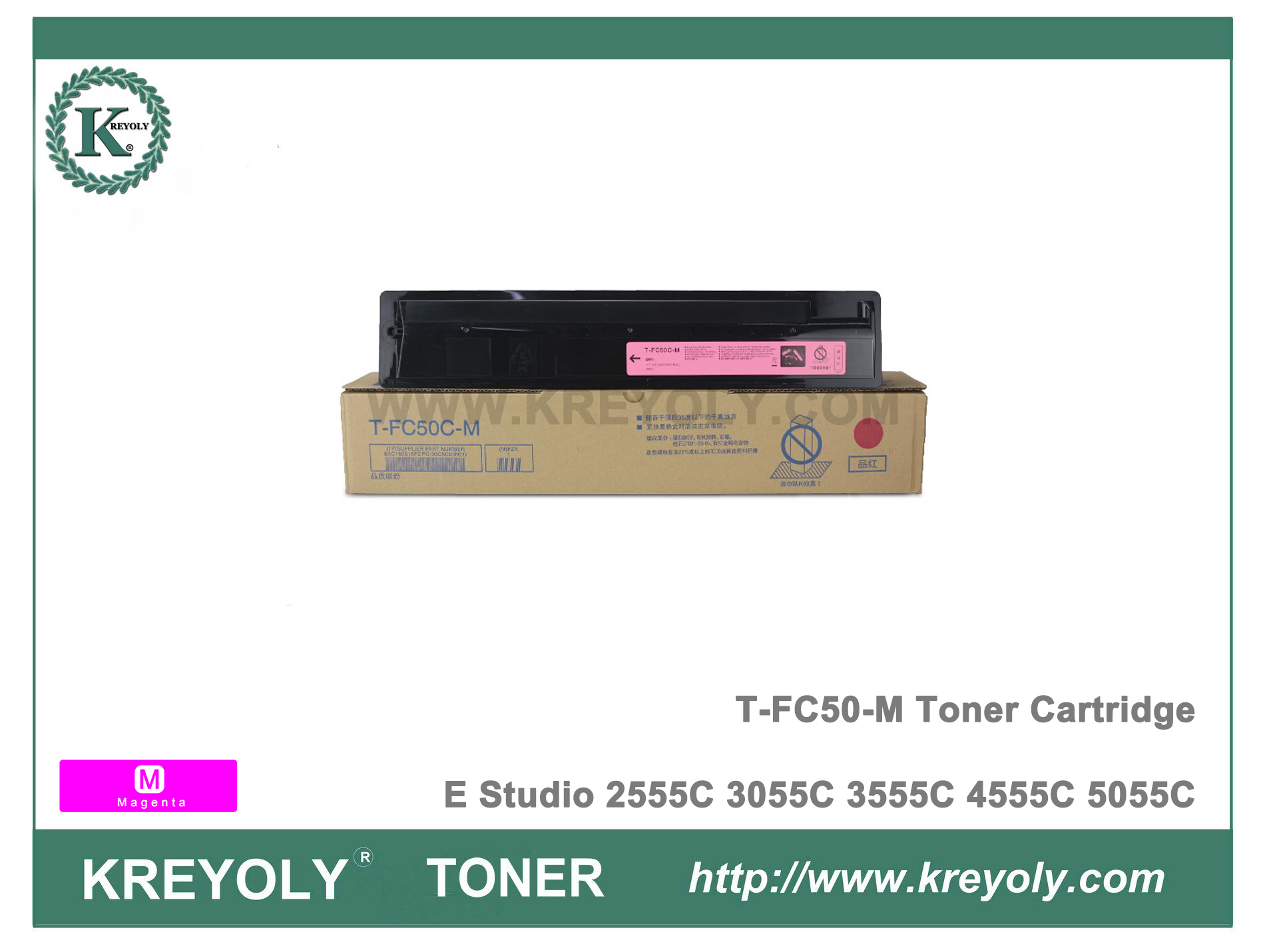 Cartouche de toner T-FC50 pour copieur couleur Toshiba E-Studio 2555C 3055C 3555C 4555C 5055C